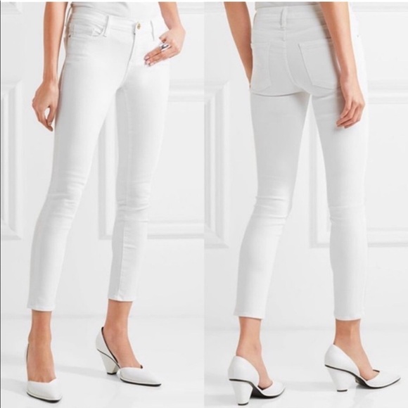 Frame Denim Le Skinny de Jeanne Crop Raw Hem ankle jeans - Picture 2 of 11